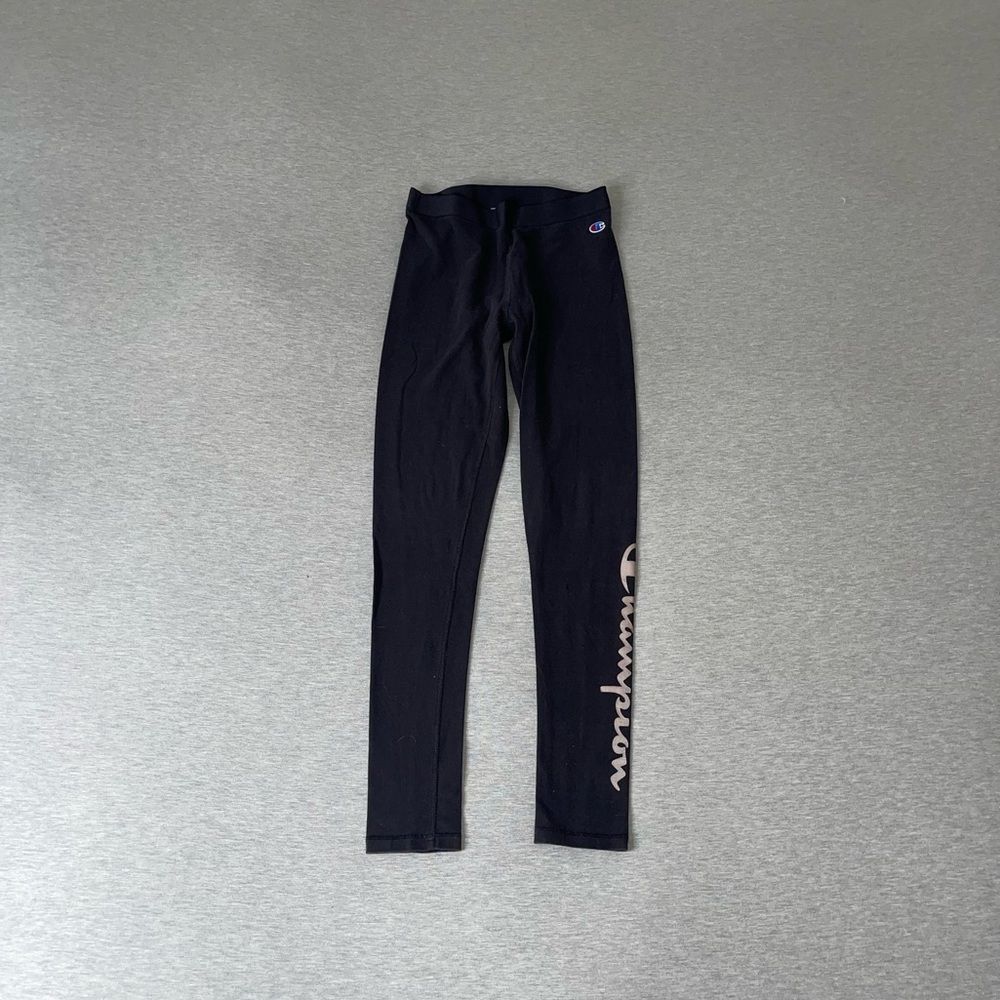 Champion Girl’s Authentic Athletic-Wear Stretch Logo Script Leggings
